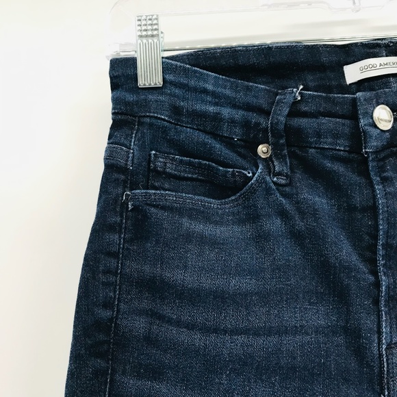 Good American Good Legs High Rise Skinny Jeans Dark Wash Size 27 - Picture 2 of 7